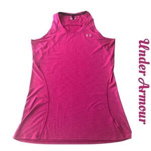 Under Armour HeatGear Sleeveless Pink Tee Shirt Sz S